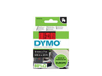Labeltape Dymo LabelManager D1 polyester 9mm zwart op rood