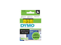 Labeltape Dymo LabelManager D1 polyester 24mm zwart op geel