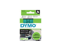Labeltape Dymo LabelManager D1 polyester 9mm zwart op groen