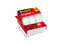 Plakband Scotch Crystal 600 19mmx7.5m transparant 2+1 gratis + handdispenser