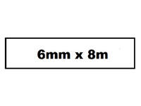 Labeltape Quantore TZe-211 6mmx8m zwart op wit