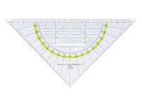 Geodriehoek Aristo 1555/2 225mm met greep transparant