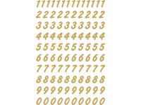 Etiket HERMA 4151 8mm getallen 0-9 goud op transparant 200 stuks
