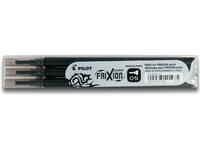 Rollerpenvulling PILOT friXion fijn zwart set à 3 stuks