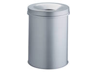 Papierbak met vlamdover Vepabins 15liter 26cm grijs