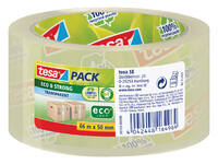 Verpakkingstape tesapack® Eco & Strong 66mx50mm transparant