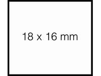 Prijsetiket 18x16mm Sato Duo 16 permanent wit 1500 stuks