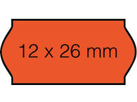 Prijsetiket 12x26mm Sato Samark permanent fluor rood 1500 stuks