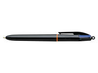 Balpen Bic 4kleuren Pro met ring medium zwart
