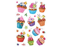 Etiket HERMA 3387 cupcakjes glitter