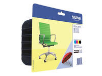 Inktcartridge Brother LC-229XLVALBP zwart + 3 kleuren