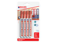 Viltstift edding 3000 rond 1.5-3mm rood blister à 4 stuk