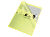 Insteekmap L-model Esselte standaard A4 0.11mm PP geel 100 stuks
