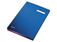 Vloeiboek Esselte karton 20 tabbladen blauw