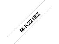 Labeltape Brother P-touch M-K221BZ ongelamineerd 9mm zwart op wit