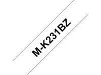 Labeltape Brother P-touch M-K231 ongelamineerd 12mm zwart op wit