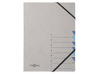 Sorteermap Pagna Easy A4 7 tabs lichtblauw / donkerblauw