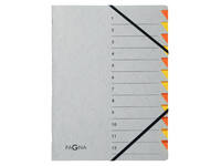 Sorteermap Pagna Easy A4 12 tabs oranje/geel