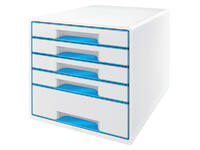 Ladenblok Leitz WOW 5 laden wit/blauw