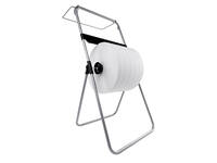 Poetspapierdispenser Satino CR1 vloerstandaard zilver 332370