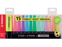 Markeerstift STABILO BOSS Original 70/15 assorti deskset à 15 stuks