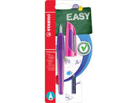 Vulpen STABILO Easybuddy rechtshandig M paars/magenta blister à 1 stuk