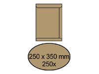 Envelop akte IEZZY 250x350mm zelfklevend 90gr bruin 250 stuks
