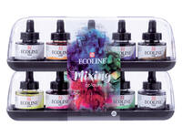 Inkt Talens Ecoline met pipet additional set à 10 ass