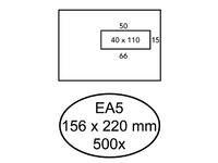 Envelop Hermes EA5 156x220mm venster 4x11 rechts zelfklevend 500 stuks