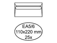 Envelop Quantore bank EA5/6 110x220mm zelfklevend wit 25 stuks