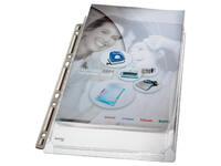 Harmonica showtas Leitz Premium 0.17mm metalen perforatiestrip copy safe A4 glashelder 3 stuks