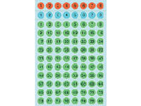 Etiket HERMA 4129 8mm getallen 1-160 kleur assorti 576 stuks