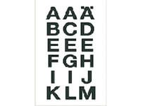 Etiket HERMA 4135 20x20mm letters A-Z zwart op transparant