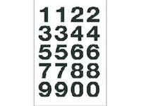 Etiket HERMA 4136 20x18mm getallen 0-9 zwart op transparant