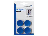 Magneet Legamaster 30mm 850gr blauw 4 stuks