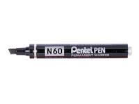 Viltstift Pentel N60 schuin 1.2-6mm zwart