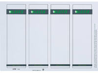 Rug-insteekkaart Leitz breed 56x190mm wit 100 stuks