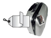 Label bagage Djois 3L 11120 72x123mm met nylonkoord transparant 10 stuks