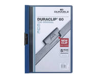 Klemmap Durable Duraclip A4 6mm 60 vellen donkerblauw