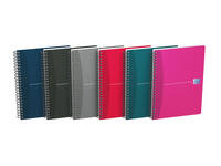 Spiraalblok Oxford Essentials A5 lijn 180 pagina's 80gr assorti
