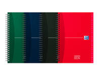 Adresboek Oxford Office Essentials A5 72vel dubbelspiraal assorti