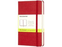 Notitieboek Moleskine pocket 90x140mm blanco hard cover rood