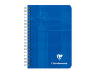 Notitieboek Clairefontaine 95x140mm 180 pagina's spiraal lijn assorti