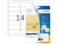 Etiket HERMA 8671 A4 99.1x38.1mm folie transparant mat 350 stuks