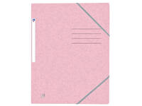 Elastomap Oxford Top File+ A4 3 kleppen 390gr pastel roze