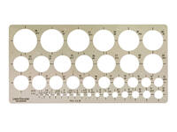 Cirkelsjabloon Linex 39 cirkels met inktvoetjes 1-35mm grijs