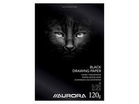 Tekenblok Aurora A4 20 vel 120 gram zwart tekenpapier