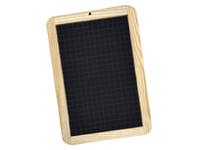 Krijtbord Giotto houten frame 180x260mm geruit zwart