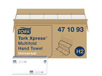 Handdoek Tork H2 Xpress Universal multifold 1-laags 213x234mm 20x250 vel wit 471093