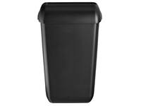 Afvalbak Quartzline open inworp 23 liter zwart 441452
